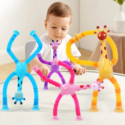 Kids Suction Cup Toy – Telescopic Giraffe Fidget for Stress Relief & Focus