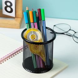 Metal Mesh Pencil Holder - Square or Round Shape