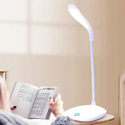 LED Reading Desk Lamp – Portable, USB, Touch Dimming, Eye Protection