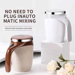 Automatic Stirring Coffee Mug – Rechargeable Portable Stainless Steel Magnetic