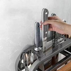 Stainless Steel Knife Holder Rack – Storage for Knives & Cutting Board