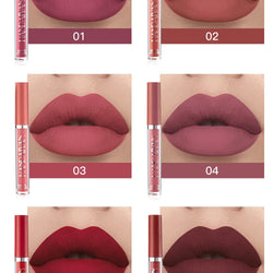 Set of 6 Non-Stick Liquid Lipsticks – Long-Lasting Matte Lip Gloss Gift Box