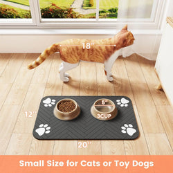 Pet Feeding Mat – Absorbent, Waterproof Rubber Backing