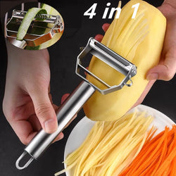 Multifunctional Stainless Steel Peeler – Peels, Slices, Shreds