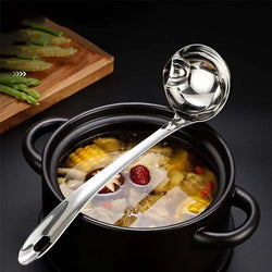 Stainless Steel Colander Spoon – Skimmer for Soup, Gravy, Oil & More