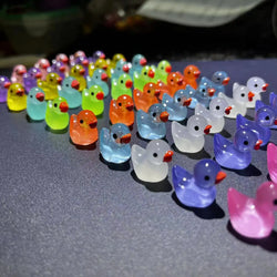 50-Piece Luminous Miniature Ducks – DIY Garden Decorations