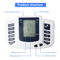 EMS Tens Massage Machine with 16 Pads - Muscle Stimulator