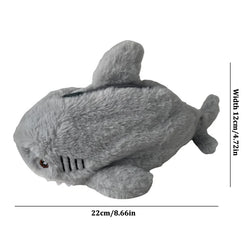 Large Plush Shark Pencil Case – Portable Stationery Storage