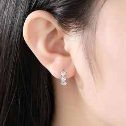 Sterling Silver Needle Earrings for Women