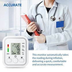 Digital Arm Blood Pressure Meter with Spanish Voice