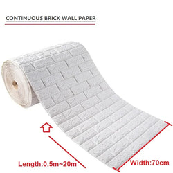 3D Self-Adhesive Foam Brick Wallpaper – Waterproof Antique Design