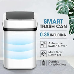 13L Smart Touch Trash Can – Induction Waste Bin