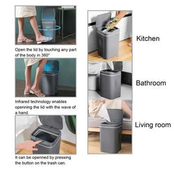 16L Automatic Sensor Trash Can – Touchless Smart Bin