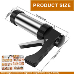 DIY Churro Maker & Cookie Press Gun Kit – Stainless Steel Decorating Set