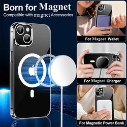 Ultra Slim Clear Magnetic iPhone Case – Shockproof, Transparent (16-11)