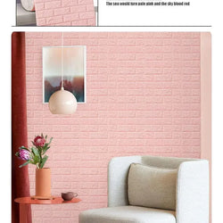 3D Self-Adhesive Foam Brick Wallpaper – Waterproof Antique Design