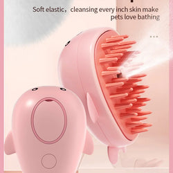 3-in-1 Pet Brush: Electric Cat and Dog Grooming Brush with Steam