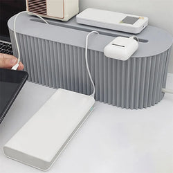 Nordic Plug Board Storage Box – Cable Organizer with Socket & Holder