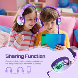 Kids Wired Headphones – Foldable, with Microphone, for iPhone, PC, Tablet