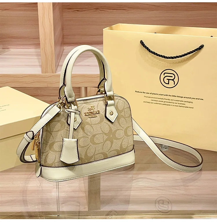 2025 New High-End Retro Women's Shell Handbag – Versatile Light Luxury Crossbody Shoulder Bag