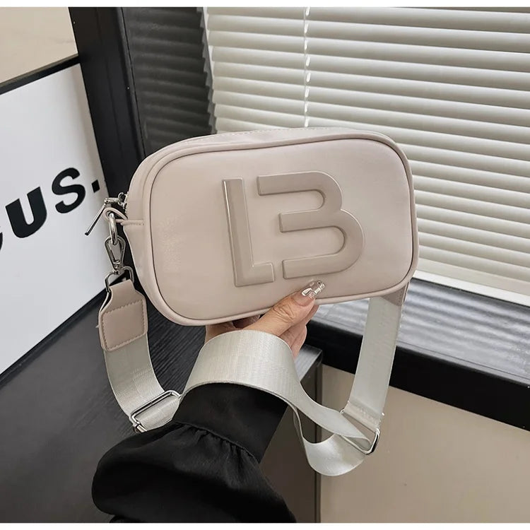 PU Shoulder Bag - Trendy and Personalized Solid Color Camera Bag, Fashionable and Simple Crossbody Bag