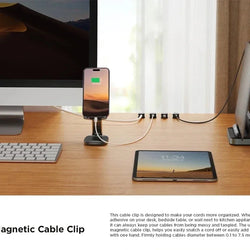 Magnetic Cable Clip Holder – Adhesive Cord Organizer