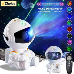 Star Projector Night Light – Astronaut Galaxy Nebula Ceiling Display