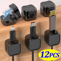 Magnetic Cable Clip Holder – Adhesive Cord Organizer