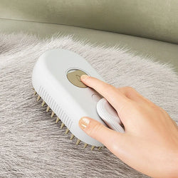 3-in-1 Pet Brush: Electric Cat and Dog Grooming Brush with Steam