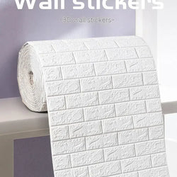 3D Self-Adhesive Foam Brick Wallpaper – Waterproof Antique Design