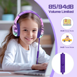 Kids Wired Headphones – Foldable, with Microphone, for iPhone, PC, Tablet