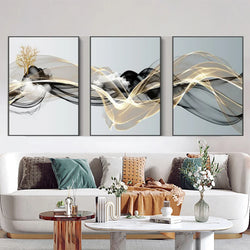 3-Piece Diamond Painting Set – Nordic Luxury & Abstract Landscape