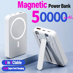 50,000mAh Magnetic Power Bank – Fast Wireless Charging