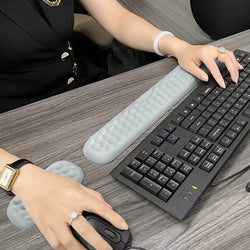 Ergonomic Keyboard & Mouse Wrist Rest – Memory Foam Support