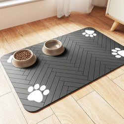 Pet Feeding Mat – Absorbent, Waterproof Rubber Backing