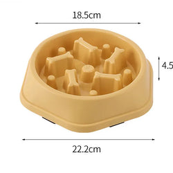 Pet Cat Dog Slow Food Bowl – Anti-Choking, Thickened and Non-Slip Feeding Bowl