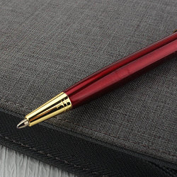 Luxury Metal Rollerball Pen – 0.7mm Blue Ink, Steel & Gold Finish