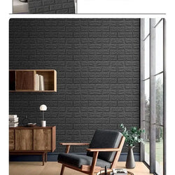 3D Self-Adhesive Foam Brick Wallpaper – Waterproof Antique Design