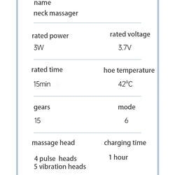 Neck Massage Instrument with Heat & Pulse