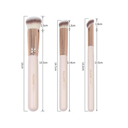 Maange 3Pcs Makeup Brushes & 2Pcs Triangle Powder Puff Set