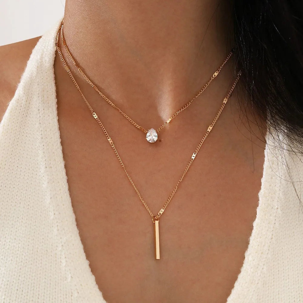 Trendy Zircon Pendant Necklace for Women