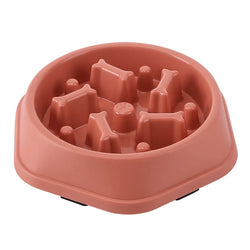 Pet Cat Dog Slow Food Bowl – Anti-Choking, Thickened and Non-Slip Feeding Bowl