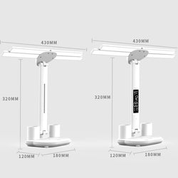 3-in-1 LED Desk Lamp with Fan, Calendar, and Clock – USB Rechargeable