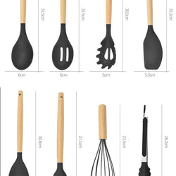 12PCS Food Grade Silicone Kitchen Utensils Set