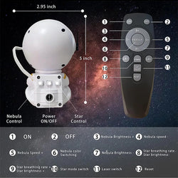 Star Projector Night Light – Astronaut Galaxy Nebula Ceiling Display