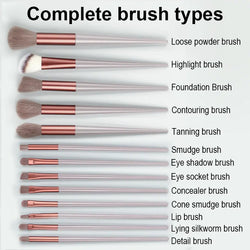 13PCS Makeup Brush Set – For Eye Shadow, Blush, Concealer & More