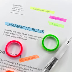 Fluorescent Transparent Sticky Index Tabs - 5 Colors