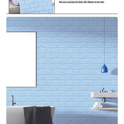 3D Self-Adhesive Foam Brick Wallpaper – Waterproof Antique Design