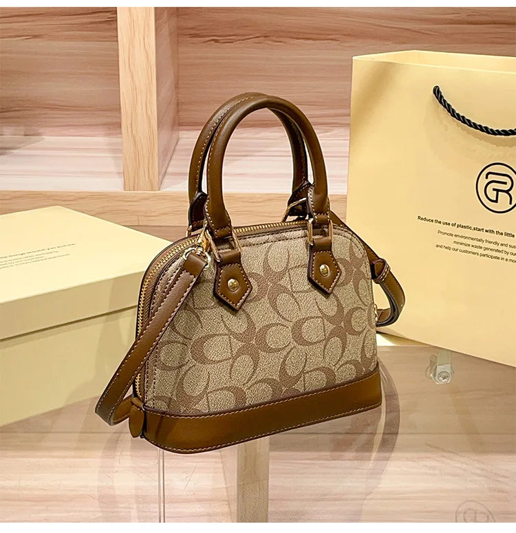 2025 New High-End Retro Women's Shell Handbag – Versatile Light Luxury Crossbody Shoulder Bag