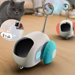 Smart Cat Toy Pet Interactive Remote Control Electric Car – Upgraded Version